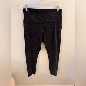 Lululemon Athletica Black Leopard Print Leggings